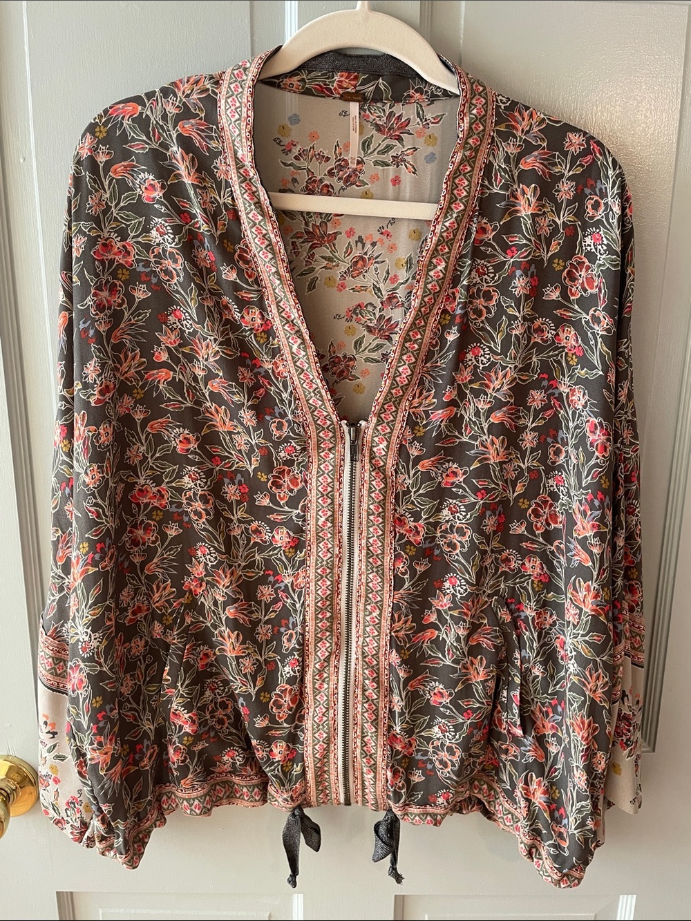 Free People Floral Lightweight Jacket Kimono XS/S